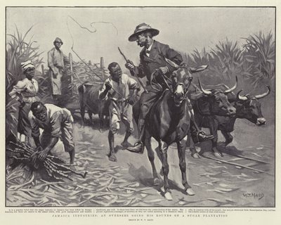 Jamaica Industrieën, een Opzichter doet zijn ronde op een Suikerplantage door William T. Maud